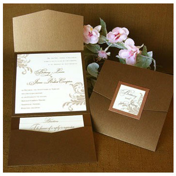 Affordable Pocket Folder Wedding Invitation Cards