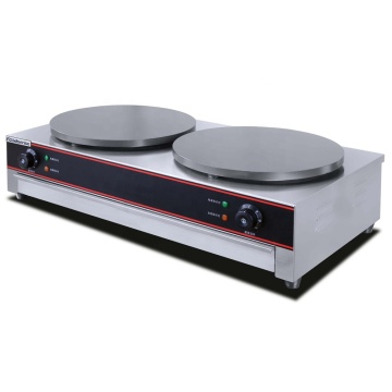 Longterm High Quality Commercial Double Head Electric Crepe Making Machine for Western Restaurant