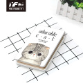 Diário de capa de capa de metal fofo adorável de gato personalizado diário de capa dura