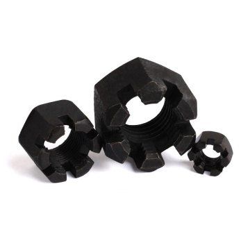 Aplikasi Elektrik: Tembaga DIN 935 Galvanized Slotted Hex Nuts Dengan Thread M3, Masukkan Keluli Stainless &amp; Nylon Locking, Rawatan Air Bersertifikat