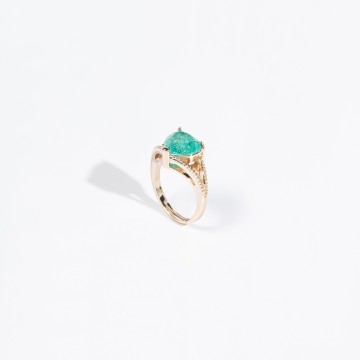 RAINBOW HEART CUT ZIRCON STACKABLE RINGS