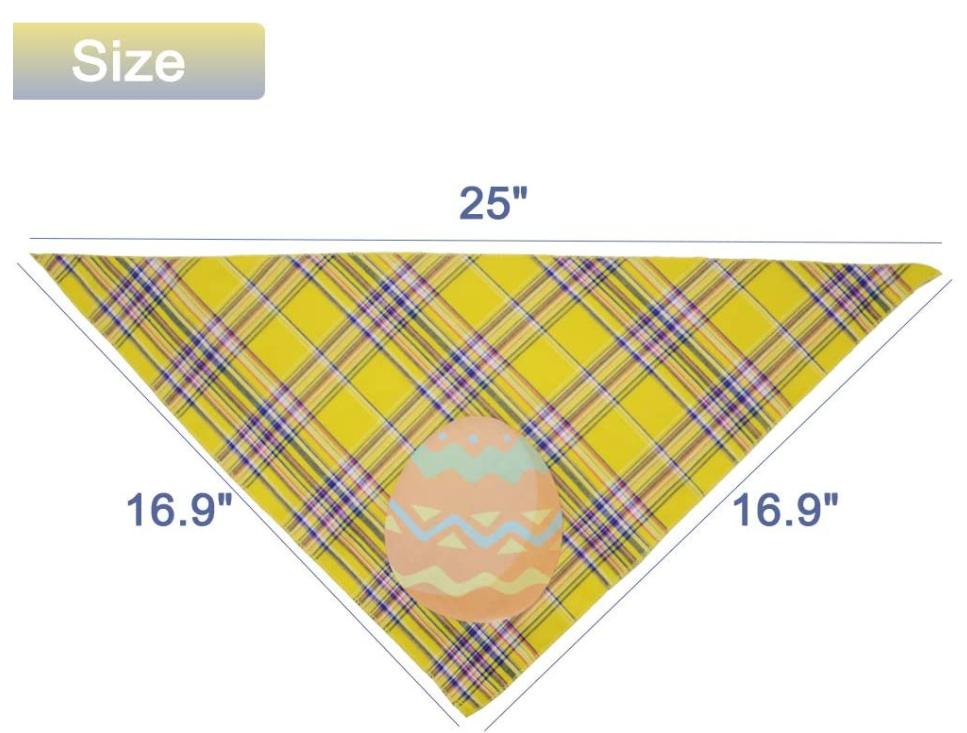 2 PCS Easter Dog Bandana