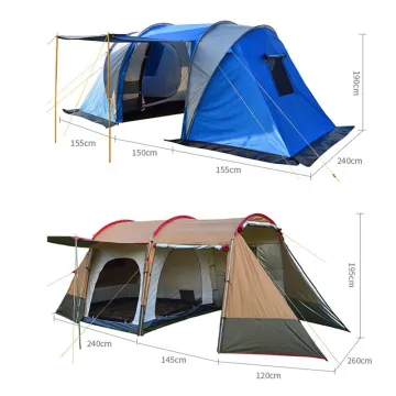 Waterproof Double Layer Tents for 4 People - Custom Logo Large Family Camping Tent