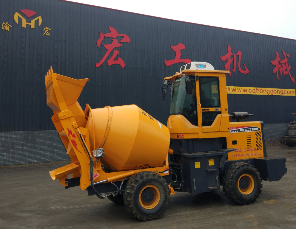 Off-road Wheeled Mobile Self-loading Beton Mixer