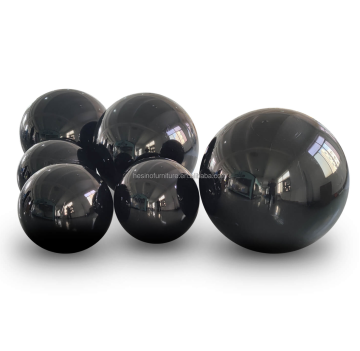 Black PVC Shinny Mirror Inflatable Ball Ceiling Decorations for Wedding Parties