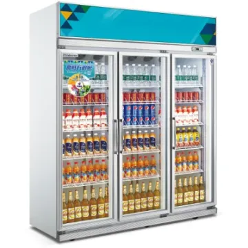 Glass Door Refridgator Freezers Drink Beverage Cooler