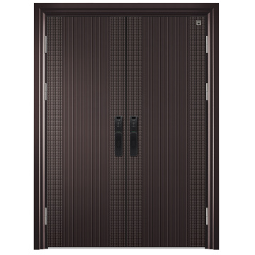 Aluminyo haluang metal Simple style madilim na brown security door