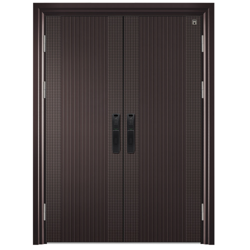 Aluminyo haluang metal Simple style madilim na brown security door