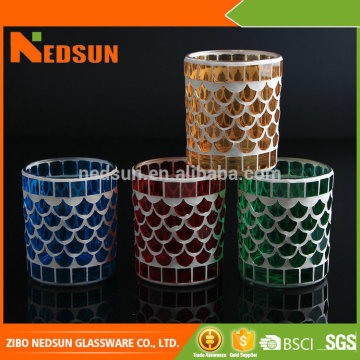 Hot selling items Blue, Orange Red Green 303.9ml decorative candle jars