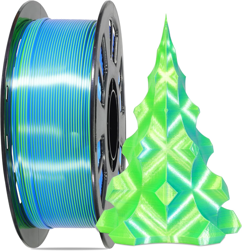 Dual-Color Silk PLA Filament 1.75mm 1KG