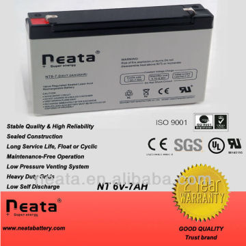 Rechargeable battery for telecommunication equipment 6v7ah