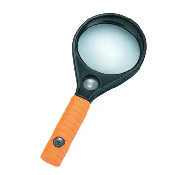 3x/8x Dual-power Handle Racket Magnifier with Compass on the Handle