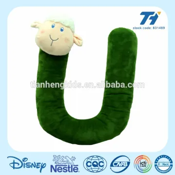 Wholesale custom sheep animal plush toy U alphabet baby toys for education and puzzle