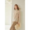 Long sleeve pullover pure wool sweater for lady