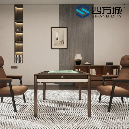 Modern Mahjong Machine with Elegant Wood Design