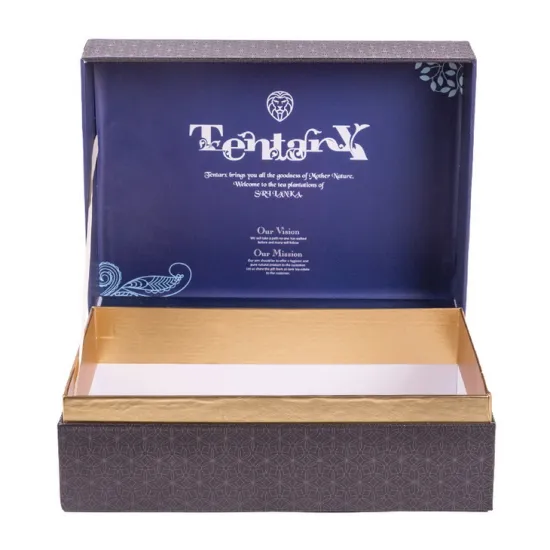 custom design clamshell gift box with ribbon