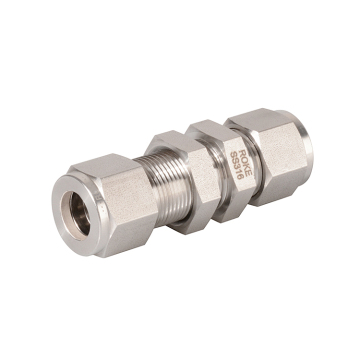 Bulkhead Union Stainless Steel Double Ferrules Inch Tube Fittings 1/16 to 1 1/2" Fittings