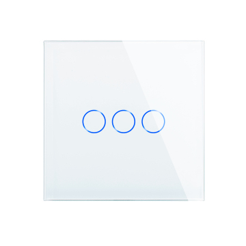 Bingoelec Luxury Tuya 1000W Smart Remote Control Touch WiFi Light Switch - 3 Gang 1 Way On/Off Switch for Home Automation