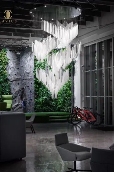 Luxury spiral tiered glass chandelier for lobby