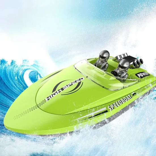 2.4GHz RC Boat: High-Speed Jumping, Water Induction, Low Battery Alert, and Distance Lost Signal Warning