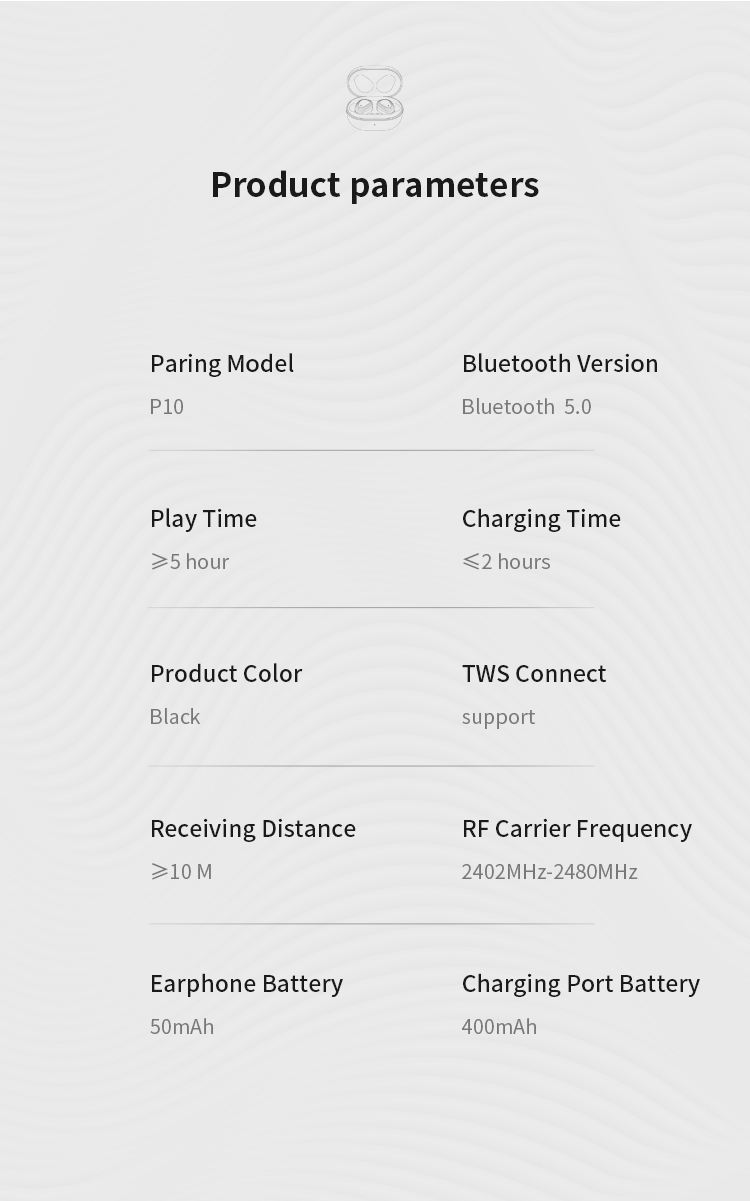 P10 Ultra Light Earbuds Jpg