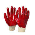 Перчатки с ПВХ покрытием красного цвета