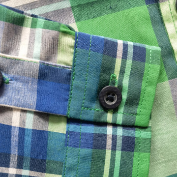 Custom Outdoor Long-sleeve Children's Cotton Checked Shirts