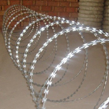 Hot-dipped steel blade barbed razor wire