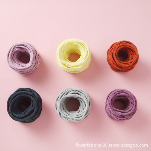 Wholesale Handmade DIY Nylon Fine Hair Band Sweet Style Kids' Hair Scrunchies