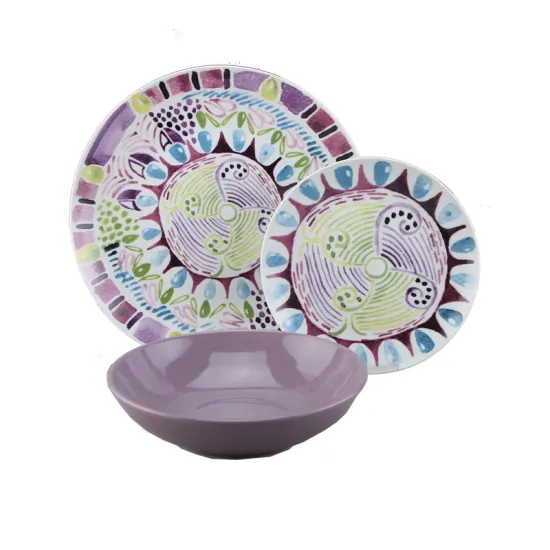Hot Sale Decal Porcelain Reactive Color Ceramics Dinnerware