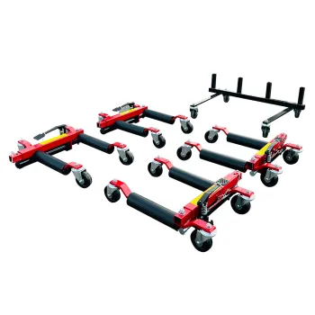 Automotive Hydraulic Vehicle Positioning Jack with Trolley, Skates, and Wheel Dolly