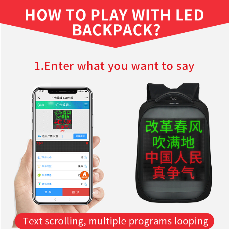 LED backpack display