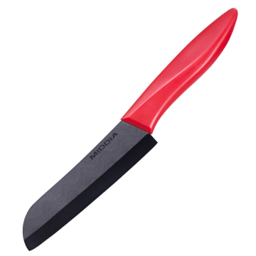 Middia 5 ιντσών Ιαπωνικά santoku κόβοντας μαύρο κεραμικό μαχαίρι chef