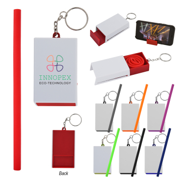 Eco Friendly BPA Free Silicone Straw with Phone Stand
