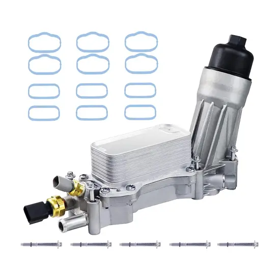 Engine Oil Filter Cooler Housing Assembly for Dodge, Chrysler, Jeep Models 68105583AF/68105583AE/68105583AC/68105583AB