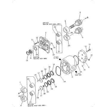 Bulldozer D355A-5 working pump 07448-66200