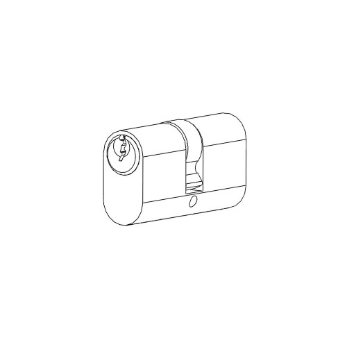 Oval cylinder lock double side