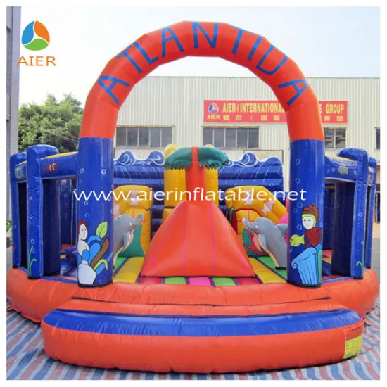 Used playground inflatable asmusement park min animal inflatable Park forkids commercial inflatable par for sale