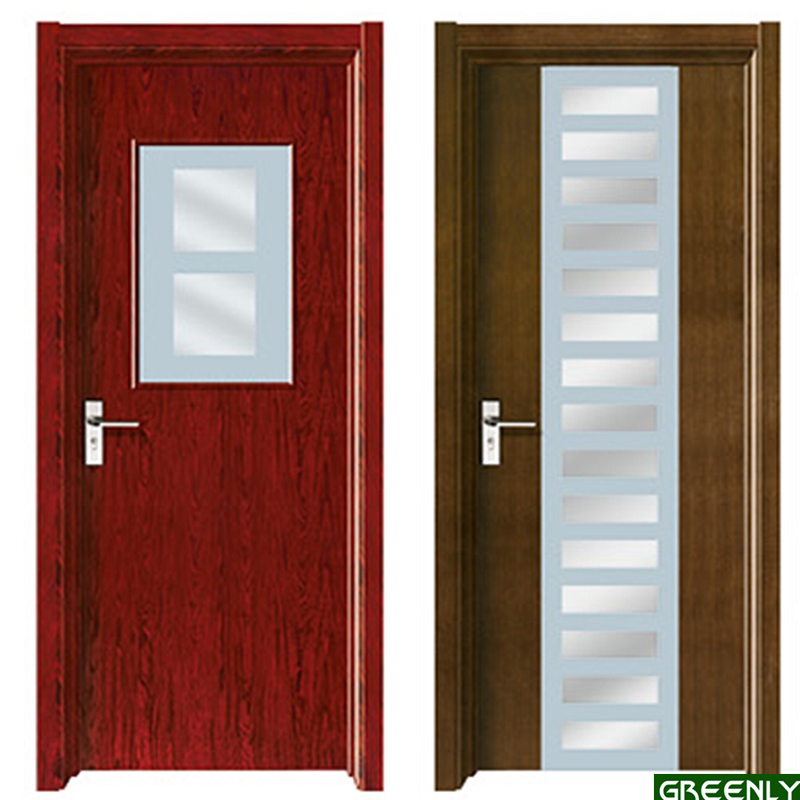 Decorative Wooden Door With Glass