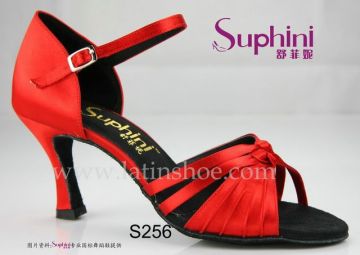 Women Red Professional Latin Salsa Dance Shoes