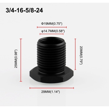 5/8-24 a 3/4-16 Adaptador para filtro de óleo