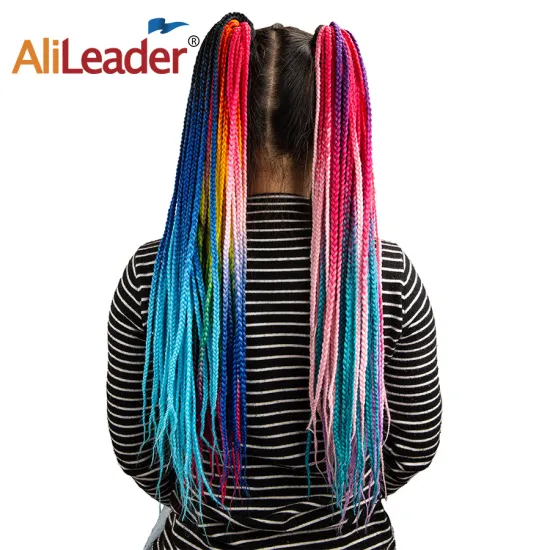 Wig Ponytail Braids With Elastic Band Braiding Hair