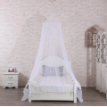 White suspended ceiling mosquito net bedspread