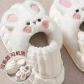 White Bunny Fehip Home Slipper Warm Slipper