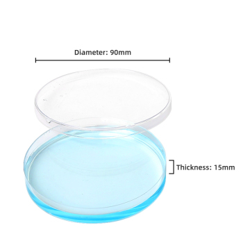 90mm x 15mm Plastic Petri Dishes - Irradiation Sterilized Poly Styrene Culture Dish (13.7g)