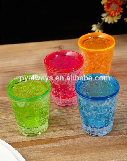 2016 hot sale promotion BPA free double wall freezer shot glass,frosty shot glass