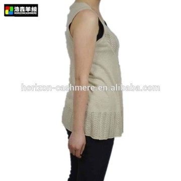 Woman Knitted Line Sweater Vest, Knitting Patterns Silk Sweater Vest