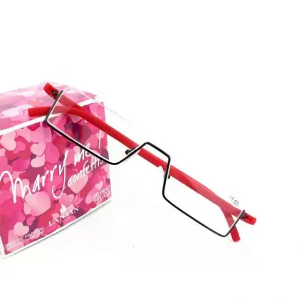Metal Half-Frame Reading Glasses - Classic Fashion Unisex Eyewear