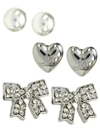 Three kinds of silver stud earrings for choosing