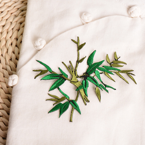 緑の竹パッチDIY修理刺繍パッチ